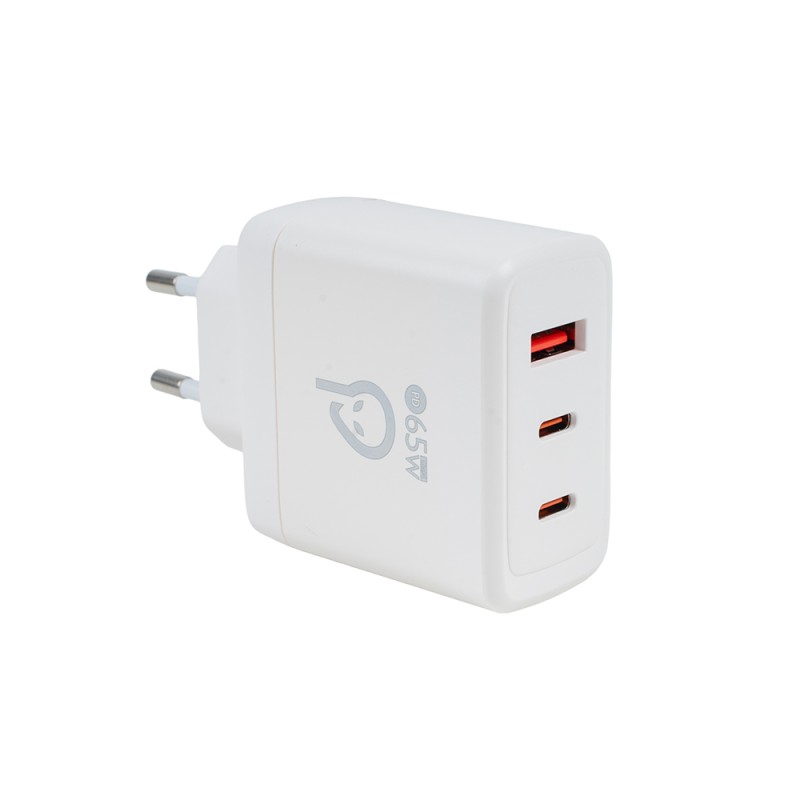 ALIMENTATOR retea SPACER, GaN, 2 x USB Type-C PD (max 65W), 1 x USB (max 60W) 