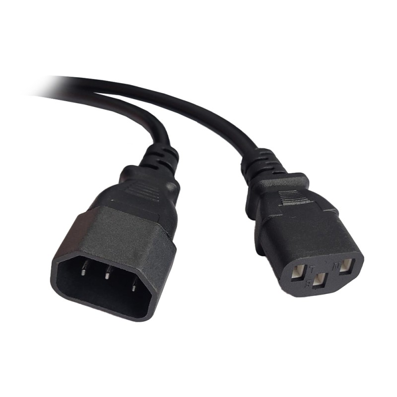 CABLU alimentare Spacer prelungitor, 1.8m, intrare C14, iesire C13, 6A, negru, 