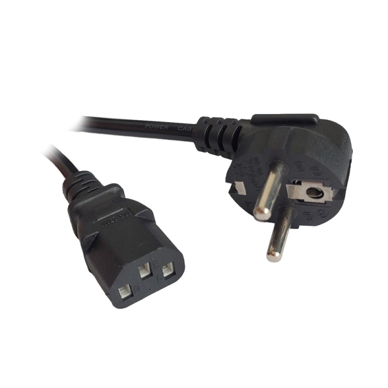 CABLU alimentare Spacer 1.8m, intrare Shucko, iesire C13, 10A, negru, 