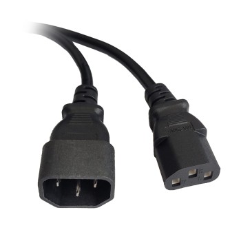 CABLU alimentare Spacer prelungitor, 1.8m, intrare C14, iesire C13, 10A, negru, 
