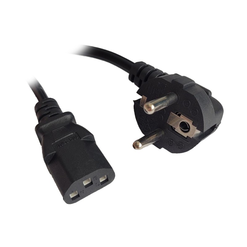 CABLU alimentare Spacer 3m, intrare Shucko, iesire C13, 10A, negru, 