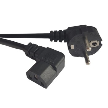CABLU alimentare Spacer 1.8m, intrare Shucko, iesire C13 (conector 90 grade), 10A, negru, 