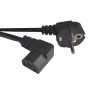 CABLU alimentare Spacer 1.8m, intrare Shucko, iesire C13 (conector 90 grade), 10A, negru, 