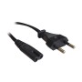 CABLU alimentare Spacer casetofon, 1.8m, intrare Euro plug, iesire C7, 10A, negru, 