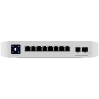 Ubiquiti USW-Pro-8-PoE-EU An 8-port, Layer 3 switch with PoE+ and PoE++ output. Can power devices with up to 120W, with a power consumption of 30W  