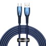 CABLU alimentare si date Baseus Glimmer, Fast Charging Data Cable pt. smartphone, USB la USB Type-C 100W, 2m, albastru 