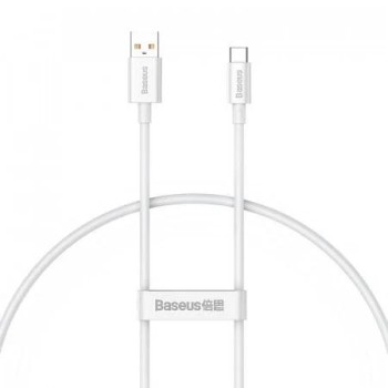 CABLU alimentare si date Baseus Superior, Fast Charging Data Cable pt. smartphone, USB la USB Type-C 100W, 1m, alb 