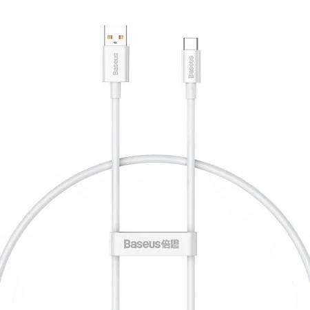 CABLU alimentare si date Baseus Superior, Fast Charging Data Cable pt. smartphone, USB la USB Type-C 100W, 1m, alb 