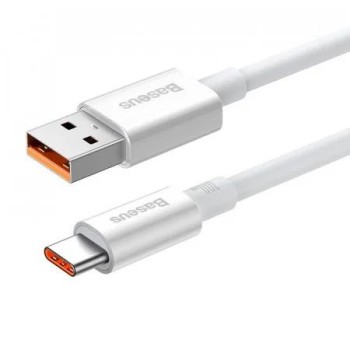 CABLU alimentare si date Baseus Superior, Fast Charging Data Cable pt. smartphone, USB la USB Type-C 100W, 1m, alb 