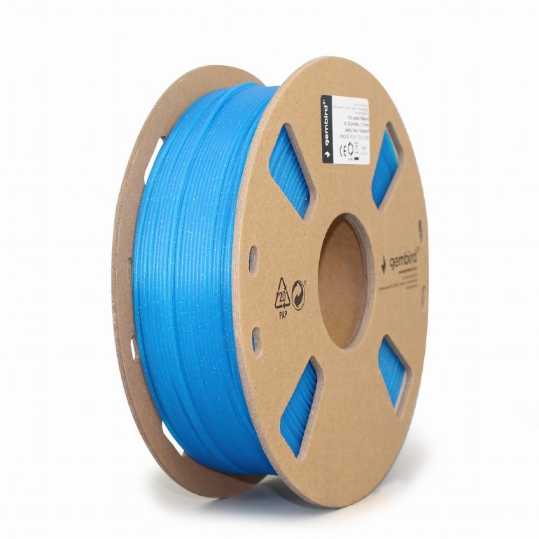 FILAMENT GEMBIRD pt. imprimanta 3d, PLA, 1.75mm diamentru, 1Kg / bobina, aprox. 330m, topire 190-220 grC, galaxy blue, 