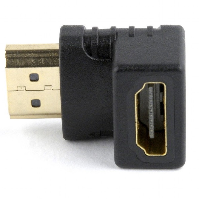 ADAPTOR video GEMBIRD, adaptor HDMI (T) la HDMI (M), 90 grade, negru, 
