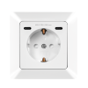 PRIZA LOGILINK, pentru perete, Schuko x 1, 2xUSB-C PD 25W , 230V AC, 50 Hz, 16A, protectie IP20, adancime 29.5mm, alb, 