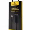 CABLU video GEMBIRD, adaptor USB 3.1 Type-C (T) la DisplayPort (M), 15cm, rezolutie maxima 4K UHD (3840 x 2160) la 60 Hz, negru, 