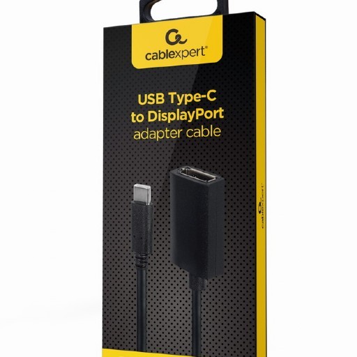 CABLU video GEMBIRD, adaptor USB 3.1 Type-C (T) la DisplayPort (M), 15cm, rezolutie maxima 4K UHD (3840 x 2160) la 60 Hz, negru, 