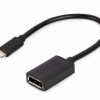 CABLU video GEMBIRD, adaptor USB 3.1 Type-C (T) la DisplayPort (M), 15cm, rezolutie maxima 4K UHD (3840 x 2160) la 60 Hz, negru, 