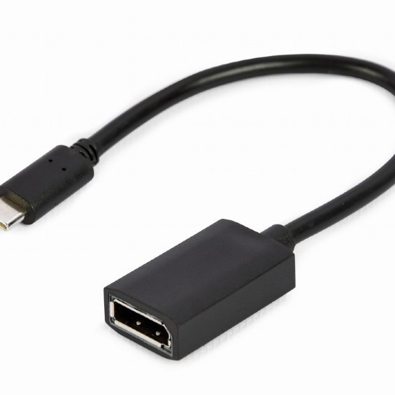 CABLU video GEMBIRD, adaptor USB 3.1 Type-C (T) la DisplayPort (M), 15cm, rezolutie maxima 4K UHD (3840 x 2160) la 60 Hz, negru, 