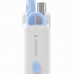 KIT curatare universal 7-in-1 GEMBIRD, 1 solutie curatare, pensula, servetel microfibra, extractor taste, burete, perie, instr. cu varf de silicon pt. curatare casti, 