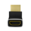 ADAPTOR video LOGILINK, HDMI (T) la HDMI (M), conectori auriti, rezolutie maxima 8K (7680 x 4320) la 60 Hz, 270 grade, negru-gri, 