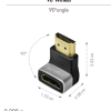 ADAPTOR video LOGILINK, HDMI (T) la HDMI (M), conectori auriti, rezolutie maxima 8K (7680 x 4320) la 60 Hz, 270 grade, negru-gri, 