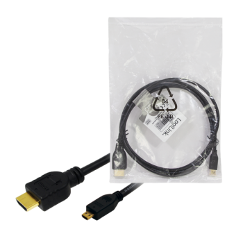 CABLU video LOGILINK, micro(D) HDMI (T) la HDMI (T) 1.4, 1.5m, conectori auriti, rezolutie maxima 4K (3840 x 2160) la 30 Hz, plastic, dublu ecranaj, negru, 