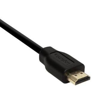 CABLU video LOGILINK, HDMI (T) la HDMI (T) 1.4, 0.2m, conectori auriti, rezolutie maxima 4K (3840 x 2160) la 30 Hz, plastic, dublu ecranaj, negru, 