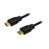 CABLU video LOGILINK, HDMI (T) la HDMI (T) 1.4, 0.2m, conectori auriti, rezolutie maxima 4K (3840 x 2160) la 30 Hz, plastic, dublu ecranaj, negru, 