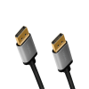 CABLU video LOGILINK, DisplayPort (T) la DisplayPort (T) 1.2, 3m, conectori auriti, rezolutie maxima 4K (3840 x 2160) la 60 Hz, aluminiu, triplu ecranaj, negru-gri, 