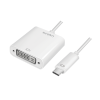 ADAPTOR video LOGILINK, adaptor USB-C (T) la DVI-I DL (M) 24+5pin, 0.15m, conectori nichelati, rezolutie maxima Full HD (1920 x 1200), plastic, dublu ecranaj, alb, 
