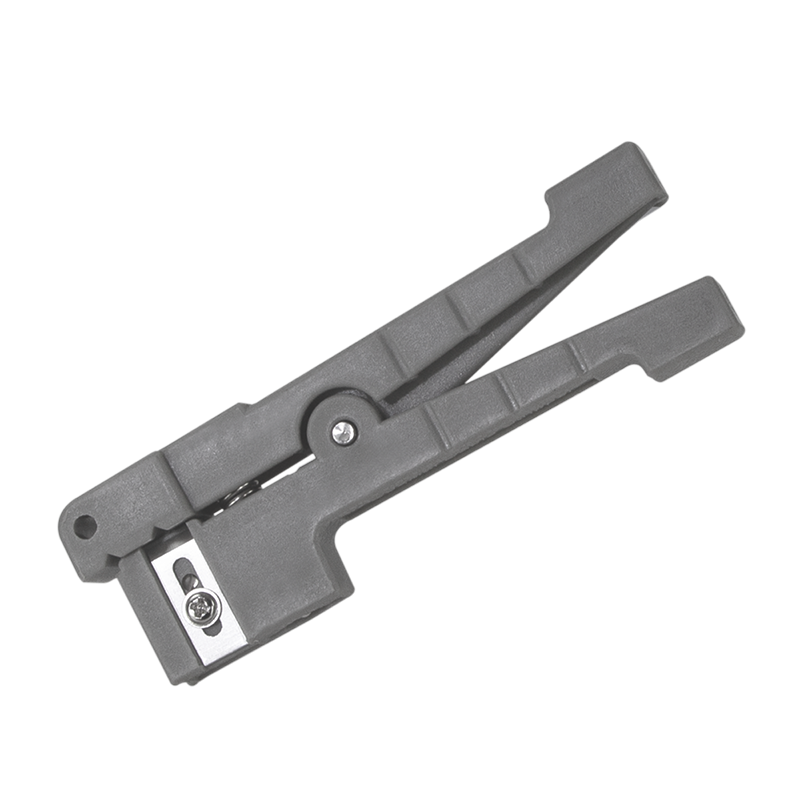 CLESTE dezizolare cablu, LOGILINK, functii: dezizolare cablu, fibra optica, coaxial, si Cu pana la 3.2mm, maner antialunecare, 3x lame drepte, 1x lama rotunda, gri, 