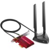 ADAPTOR RETEA TP-LINK AXE5400, extern wireless 2.4 GHz | 5 GHz | 6GHz, PCI-E port, 5400 Mbps, WI-FI 6E si Bluetooth 5.3, antena externa x 2, 