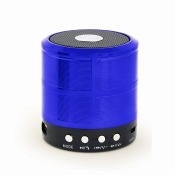 BOXE GEMBIRD portabile bluetooth, RMS:   3W, baterie  400mAh, microSD, BT v2.1, 61x50mm, 240 grame, blue, 