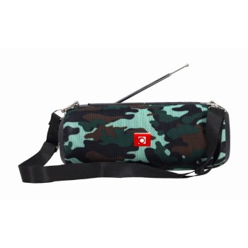 BOXE GEMBIRD portabile bluetooth, RMS:  10W (5W x 2), baterie 1200mAh, microSD, USB, FM-radio, antena, BT v5.1, 230x95x95mm, 521 grame, camo, 