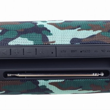 BOXE GEMBIRD portabile bluetooth, RMS:  10W (5W x 2), baterie 1200mAh, microSD, USB, FM-radio, antena, BT v5.1, 230x95x95mm, 521 grame, camo, 