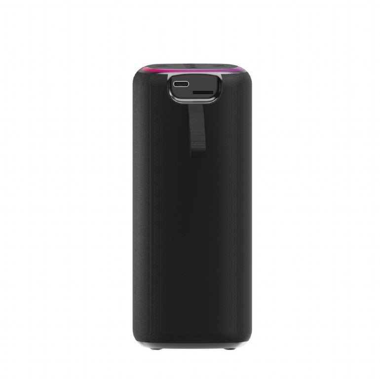 BOXE GEMBIRD portabile bluetooth, RMS:  10W (5W x 2), baterie 1200mAh, microSD, FM-radio, LED light, BT v5.3, 76x76x180mm, 530 grame, black, 