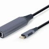 ADAPTOR RETEA GEMBIRD , extern, USB-C Type-C, port RJ-45, 1000 Mbps, cablu 0.15m, grey, 