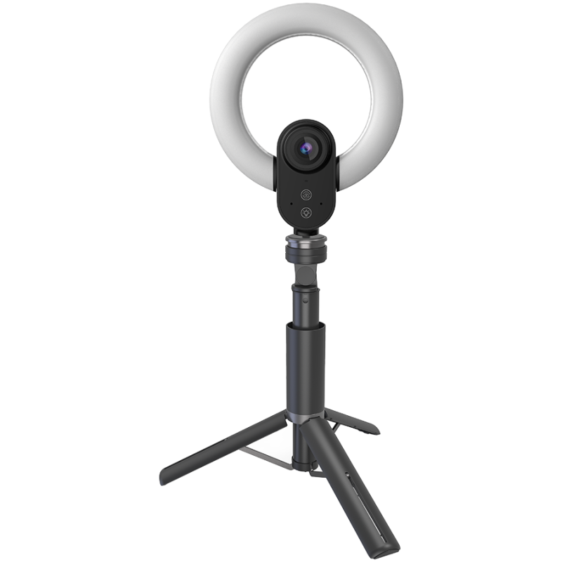 LORGAR Circulus 910, Streaming web camera, 5MP 2592X1944 max resolution,Sony STARVIS CMOS image sensor, lens, 5.5 built-in ring light, auto focus, dual mic,USB- C 