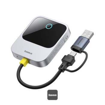 ADAPTOR CARPLAY wireless Baseus SafeJourney, transforma conexiunea Apple carplay cu fir in wireless, BT 5.0, conexiune auto USB Type-C sau USB 