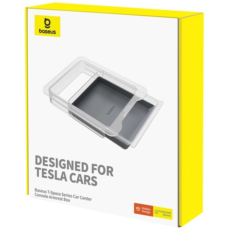 SUPORT CONSOLA centrala auto Baseus, compatibil Tesla Model 3/Y, silicon, gri 