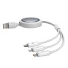 CABLU alimentare si date Baseus Free2Draw, Fast Charging Data Cable pt. smartphone, retractabil, USB la Micro-USB+Lightning + USB Type-C 100W, 1.1m, alb 
