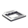 RACK intern  GEMBIRD, tip caddy 12.7mm, 5.25 inch la 2.5 inch, S-ATA, interfata PC S-ATA, metal, negru, 