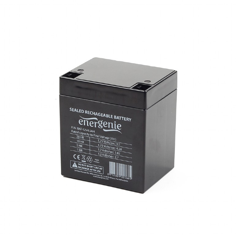 ACUMULATOR UPS GEMBIRD 12V / 4.5Ah, terminal F2(T2), dimensiune: 80x70x100mm, inaltime+terminal: 107mm, 