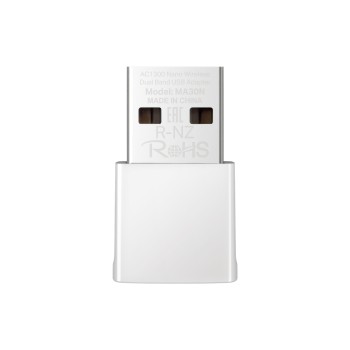 ADAPTOR RETEA MERCUSYS, nano AC1300 extern wireless 2.4 GHz | 5 GHz, USB 2.0, 1300 Mbps, alb, 