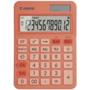 Calculator de birou Canon, LS-125KB OR, Orange, LCD 12-digit, dim.car. 18.6 mm, Dual-Power (solara si baterie LR44), dim. 147x106x25mm, 117g, (incl.TV 0.80lei),