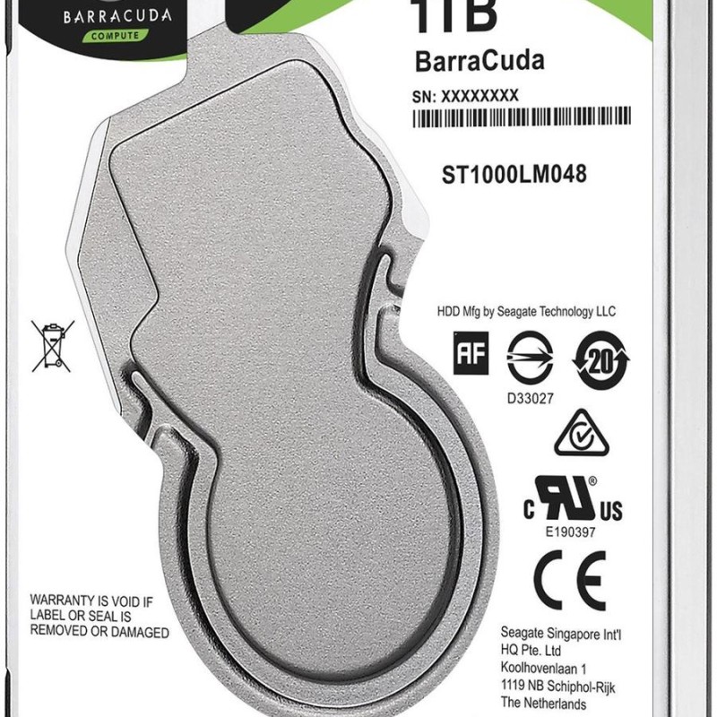 HDD notebook SEAGATE 1 TB, Barracuda, 5400 rpm, buffer 128 MB, 6 Gb/s, S-ATA 3, 