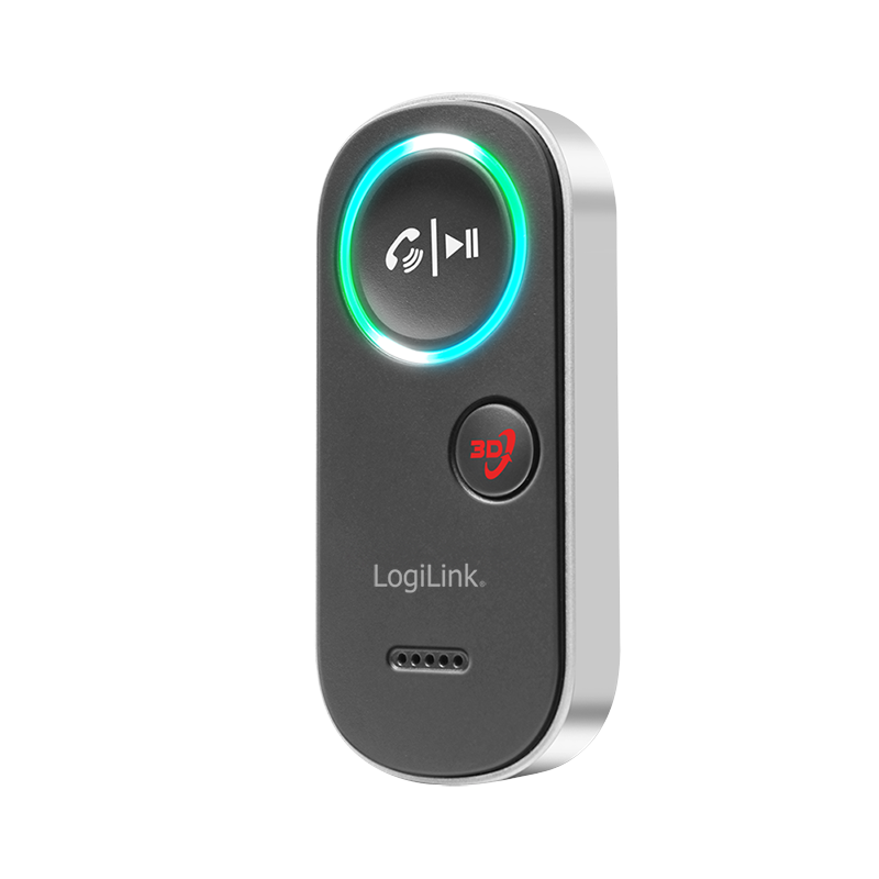 RECEIVER audio Logilink, conec prin Jack 3.5mm, dist max 10m, BT v5.4, ac. 150mAh, pana la 12 ore, card microSD, indicator LED, ant int, black 43501884 