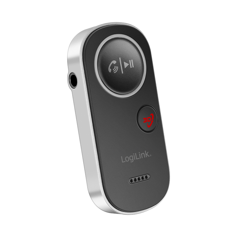 RECEIVER audio Logilink, conec prin Jack 3.5mm, dist max 10m, BT v5.4, ac. 150mAh, pana la 12 ore, card microSD, indicator LED, ant int, black 43501884 
