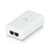 UBIQUITI PoE++ Adapter; Delivers up to 60W of PoE++; Surge, peak pulse, and overcurrent protection; Contains RJ45 data input, AC cable with earth ground, and PoE++ output; LED indicator for status monitoring. 