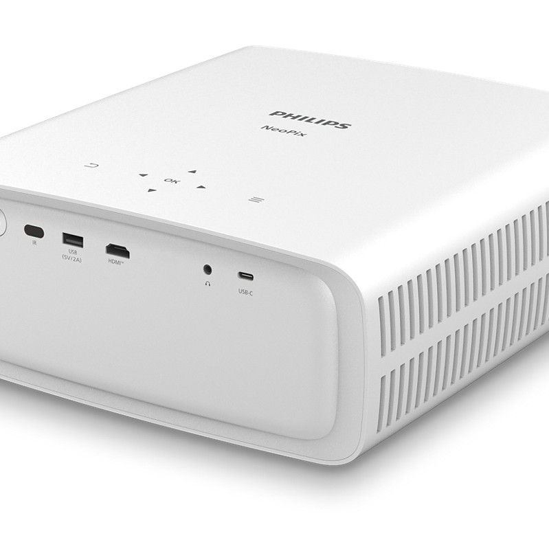 Videoproiector LED Philips NeoPix 750, 1080pWi-Fi 2.4GHz + 5GHz, Bluetooth 4.2, Alb 