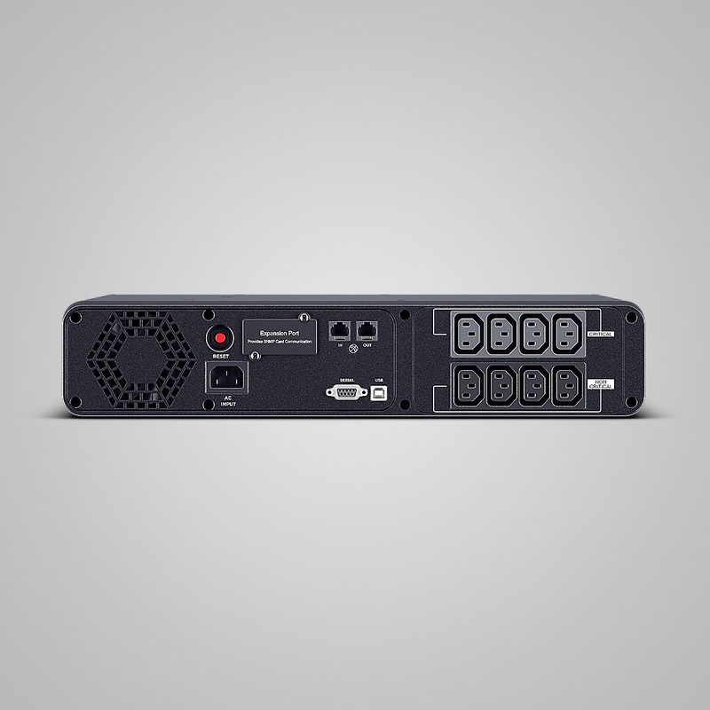 UPS CYBER POWER Line Int. cu sin. pura, cu management, Rack 2U, LCD, 1200VA/720W, AVR, 8x IEC, baterie 2x 12V/7Ah, incarcare pana la 8h, USB, 2x RJ45, RS232, slot SNMP, APFC, LCD color, hot-swapp, GreenPower, 