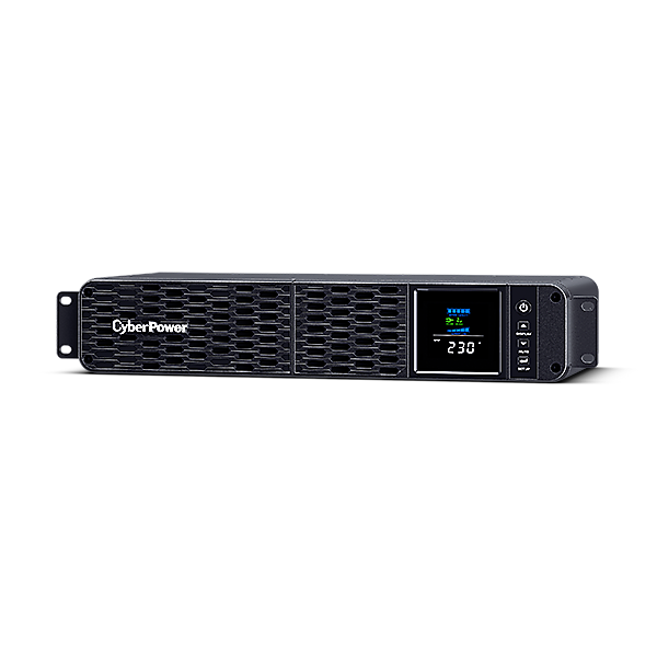 UPS CYBER POWER Line Int. cu sin. pura, cu management, Rack 2U, LCD, 2000VA/1200W, AVR, 8x IEC, baterie 2x 12V/9Ah HR, incarcare pana la 8h, USB, 2x RJ45, RS232, slot SNMP, APFC, LCD color, hot-swapp, GreenP, 